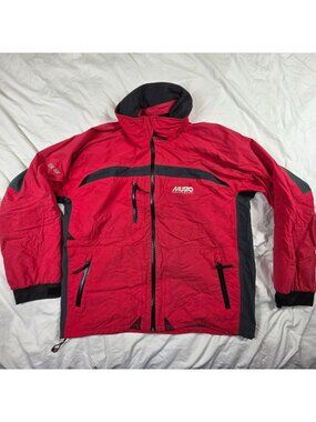 Musto Performance Mens Size 2XL Gore Tex Offshore Sailing Waterproof Jacket Red